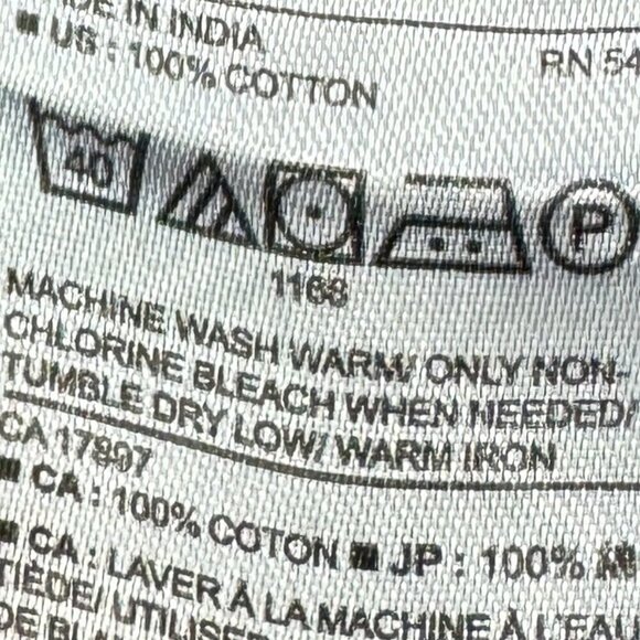 Banana Republic Untucked Fit Oxford Long Sleeve Button-Down Shirt Men's Size M - Picture 5 of 5